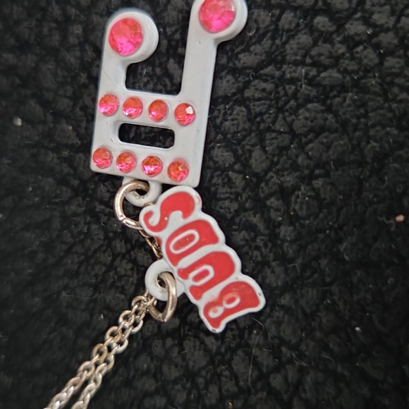 Child's Silver Necklace with Pink Accents - Picture 6 of 6